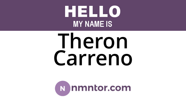 Theron Carreno