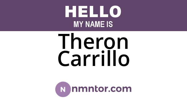 Theron Carrillo