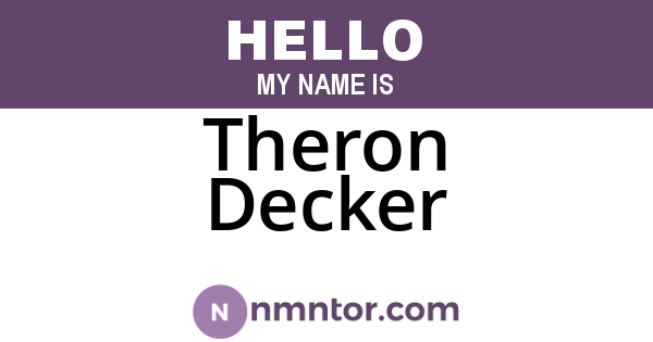 Theron Decker