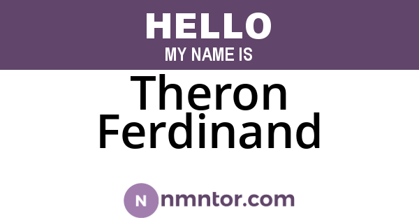 Theron Ferdinand