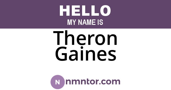 Theron Gaines