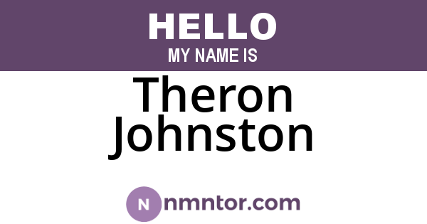 Theron Johnston