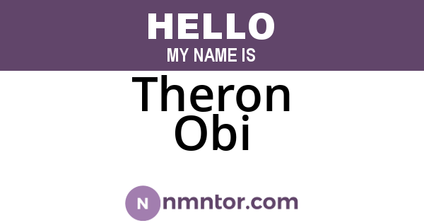 Theron Obi