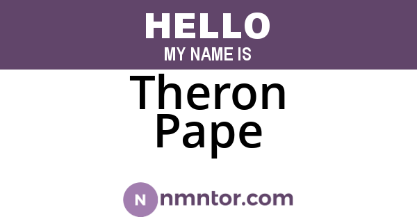 Theron Pape