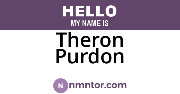 Theron Purdon