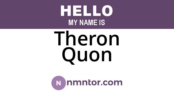 Theron Quon