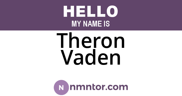 Theron Vaden