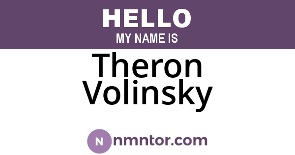 Theron Volinsky