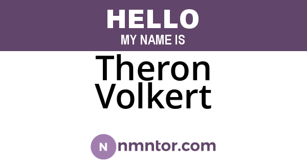 Theron Volkert