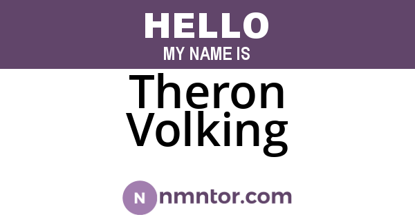 Theron Volking
