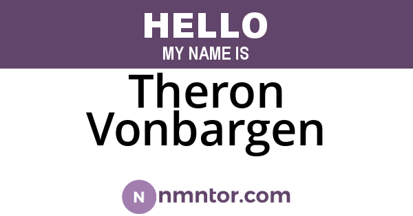 Theron Vonbargen