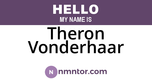 Theron Vonderhaar