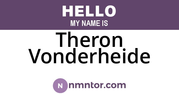 Theron Vonderheide