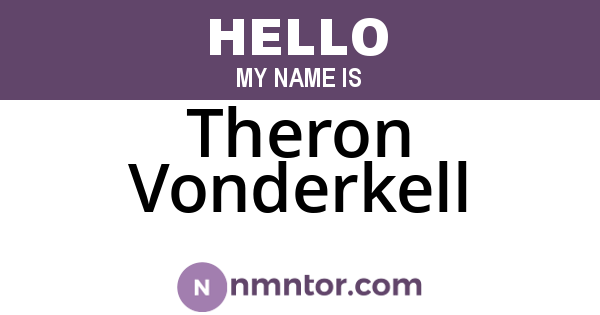 Theron Vonderkell