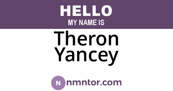 Theron Yancey