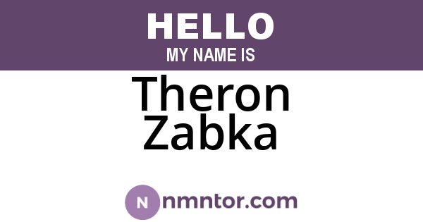 Theron Zabka