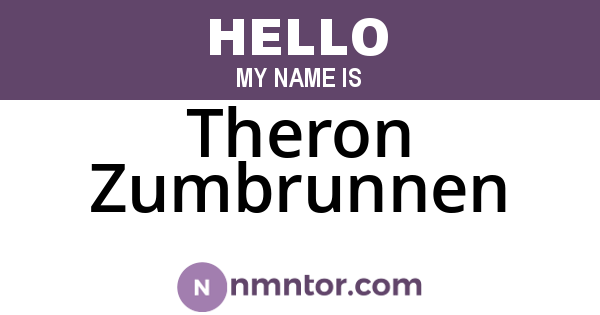 Theron Zumbrunnen