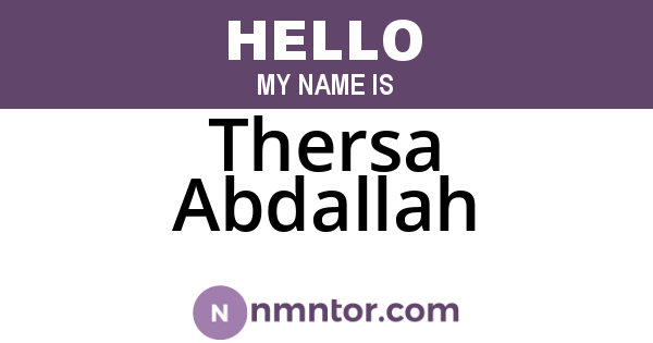 Thersa Abdallah