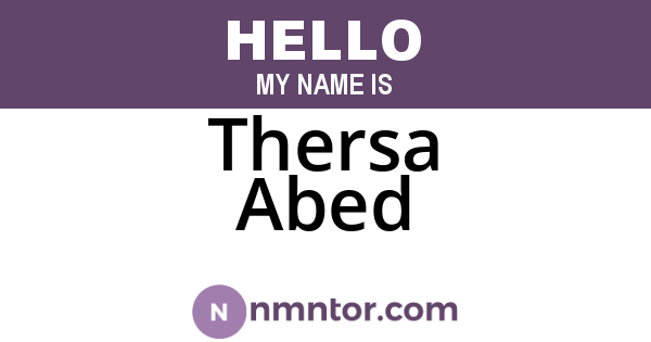 Thersa Abed