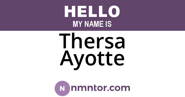 Thersa Ayotte