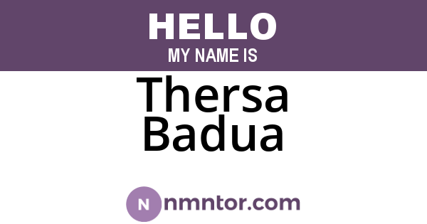 Thersa Badua
