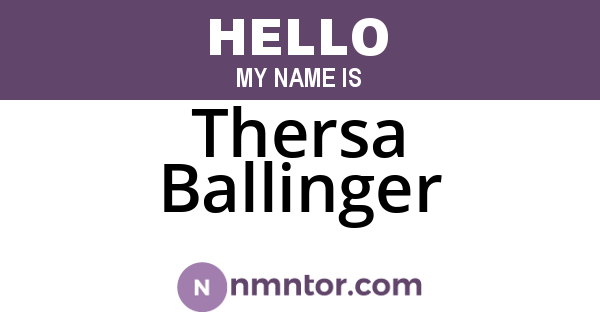 Thersa Ballinger