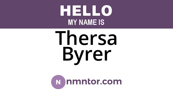 Thersa Byrer