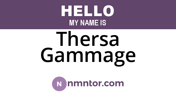 Thersa Gammage