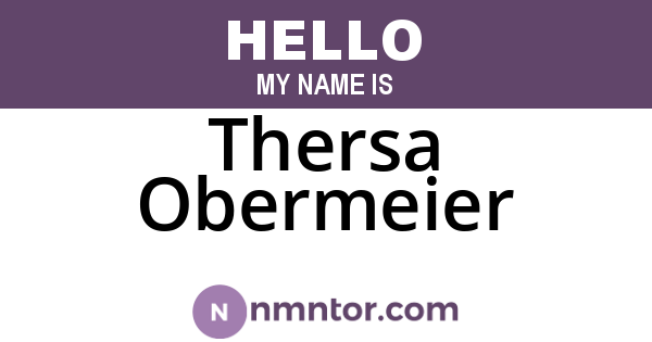 Thersa Obermeier