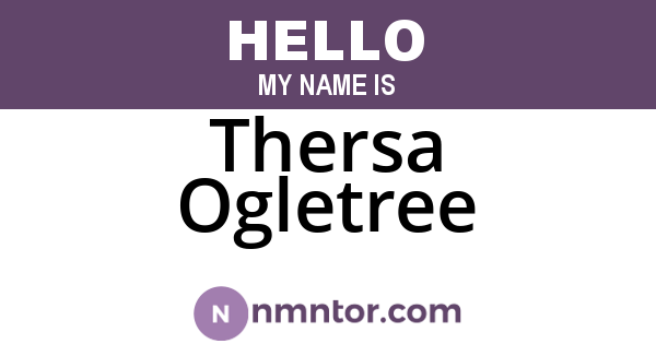 Thersa Ogletree