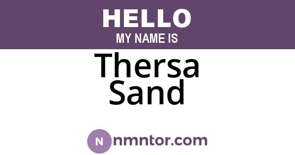 Thersa Sand