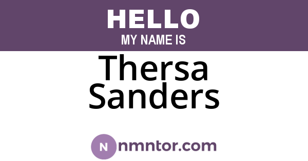 Thersa Sanders