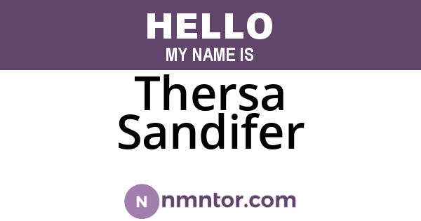 Thersa Sandifer