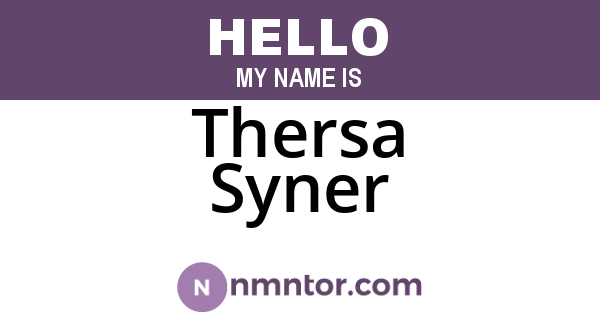 Thersa Syner