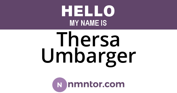 Thersa Umbarger