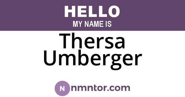 Thersa Umberger
