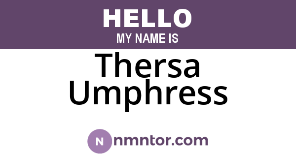 Thersa Umphress
