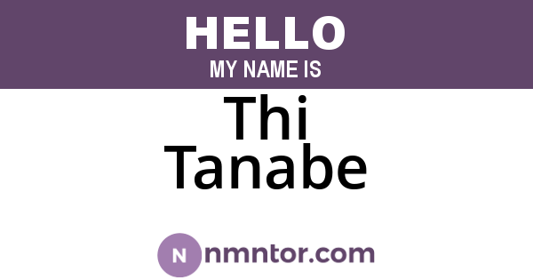Thi Tanabe