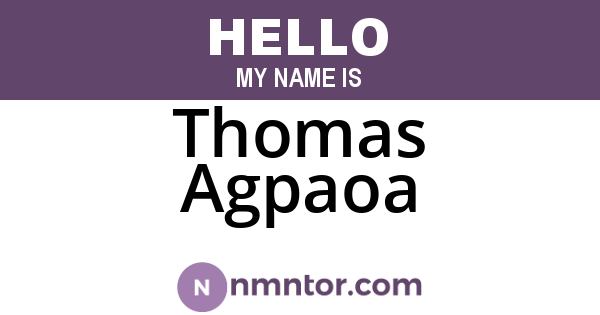 Thomas Agpaoa
