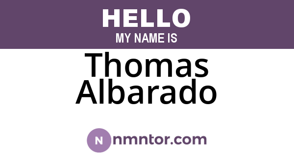 Thomas Albarado