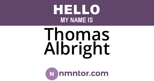 Thomas Albright