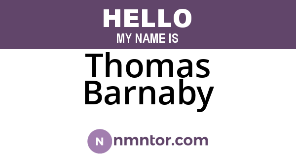 Thomas Barnaby
