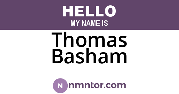 Thomas Basham