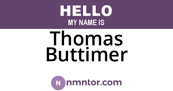 Thomas Buttimer