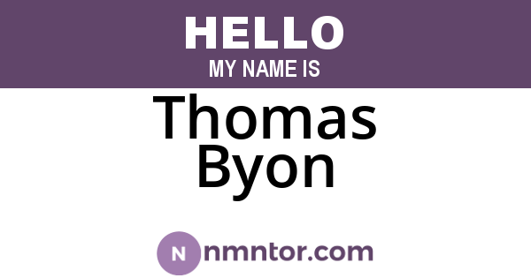 Thomas Byon