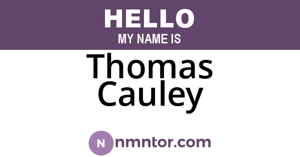 Thomas Cauley