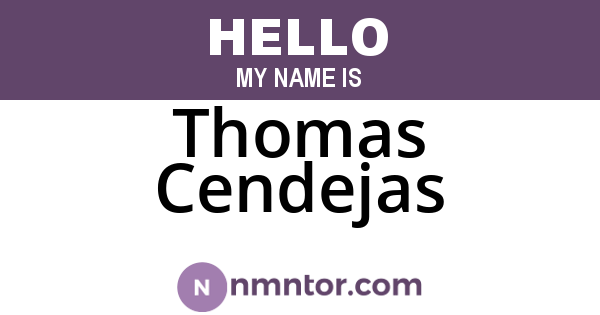 Thomas Cendejas