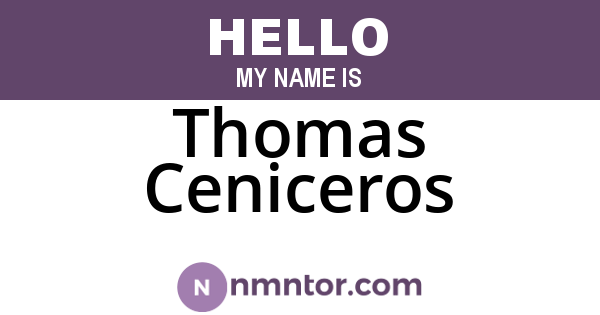 Thomas Ceniceros