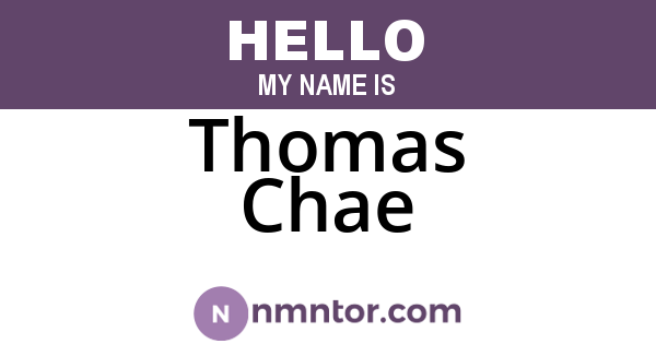 Thomas Chae
