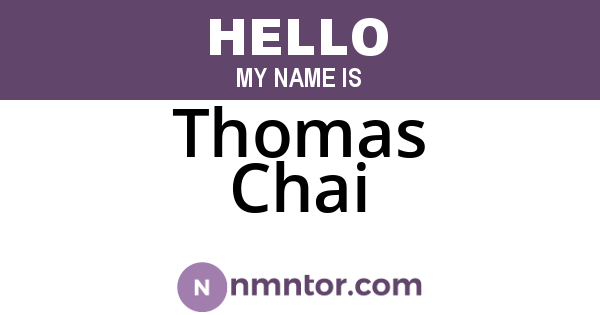 Thomas Chai
